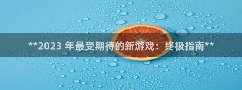 新城平台平台最新活动信息：**2023 年最受期待的新游戏：终极指南**